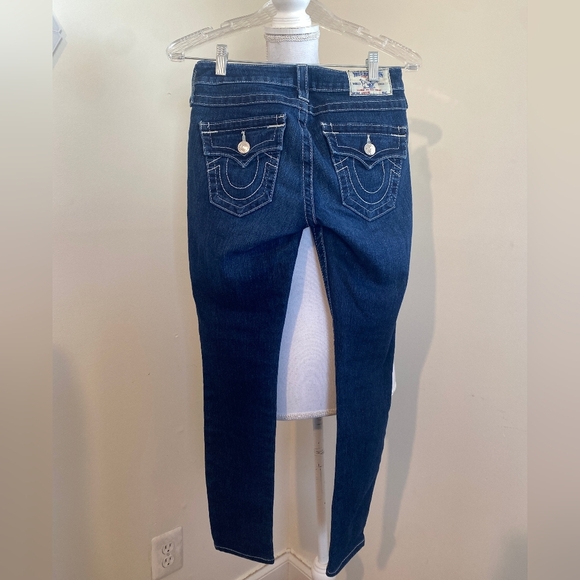 Y2K low rise True religion Legging Dark Wash Jeans Size 25 - Picture 1 of 5